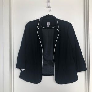 Navy Blue Blazer with White Pipping